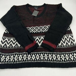 Anthropologie Lumiere Women's Knitted Long Sleeve Pullover Sweater Size L NWT